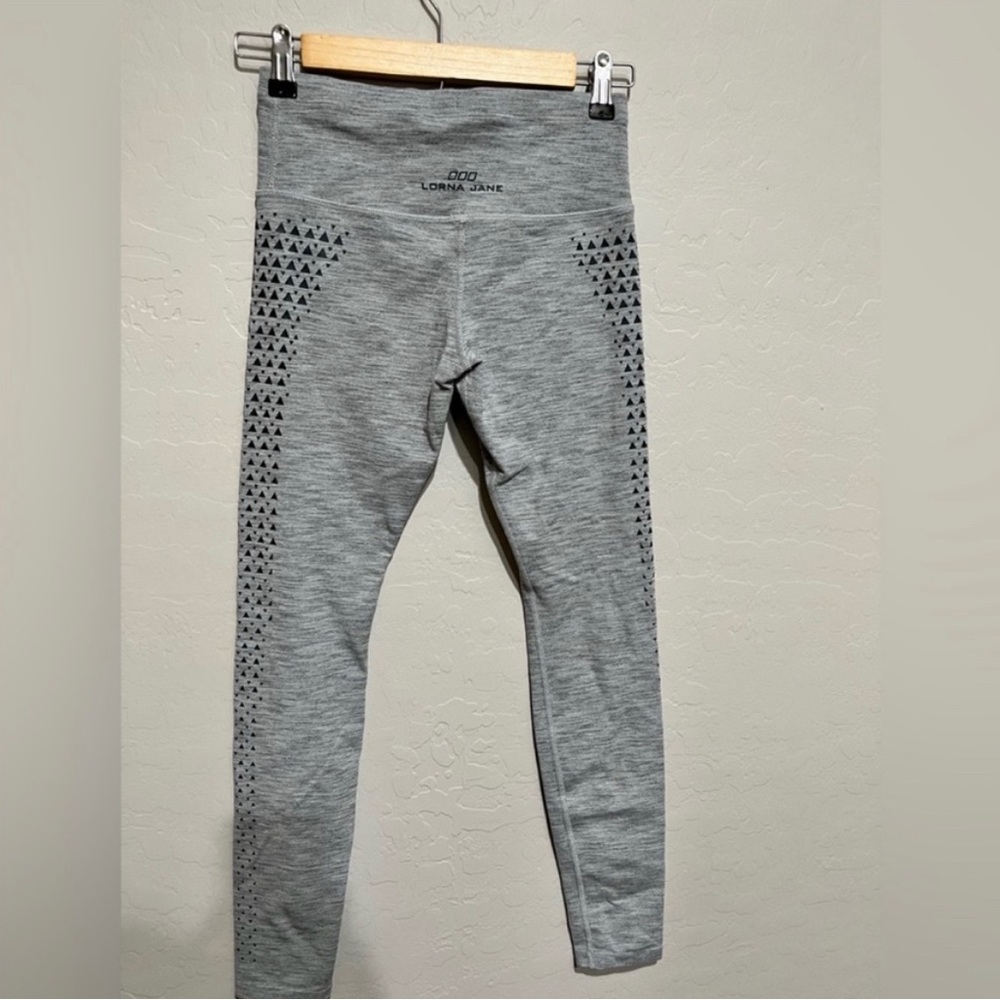 Lorna Jane Gray Full Length Workout Leggings, Size XS